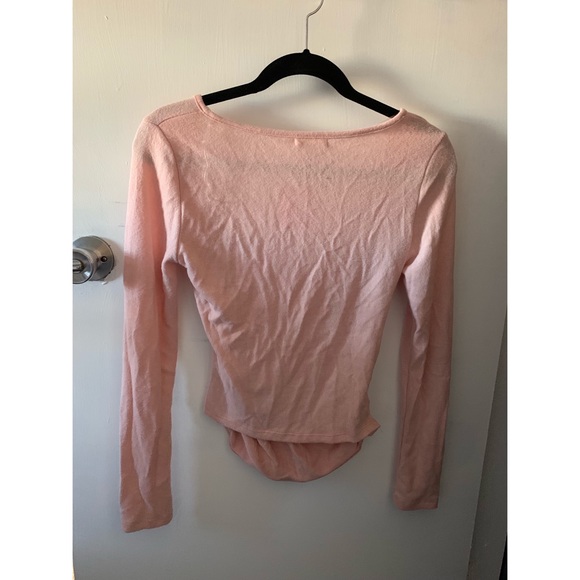 Pink Cross Warp Sweater - Picture 2 of 3